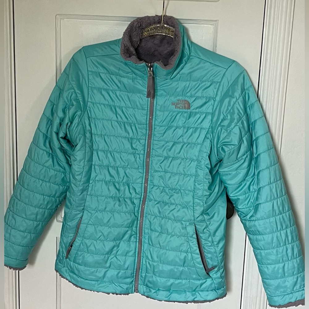 The North Face Reversible Mossbud Swirl Puffer Girl's XL